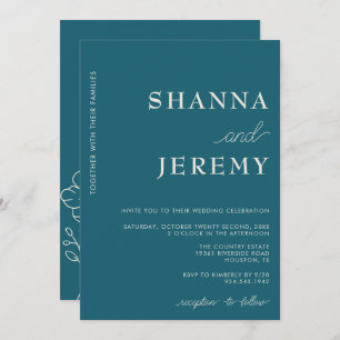 Invitation Mariage minimaliste moderne et chic  