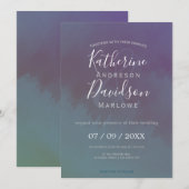Invitation Mariage minimaliste moderne Mist (Devant / Derrière)