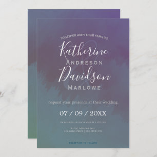 Invitation Mariage minimaliste moderne Mist