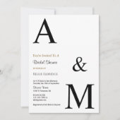 Invitation Mariage Minimaliste Moderne Monogramme (Devant)