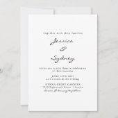 Invitation Mariage minimaliste moderne noir et blanc (Devant)