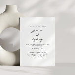 Invitation Mariage minimaliste moderne noir et blanc<br><div class="desc">Faire-part de mariage minimaliste moderne noir et blanc</div>