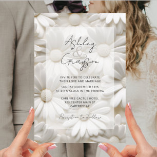 Invitation Mariage minimaliste moderne noir et blanc