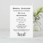Invitation Mariage Minimaliste Moderne Noir et Blanc (Debout devant)