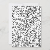 Invitation Mariage Minimaliste Moderne Noir et Blanc (Dos)