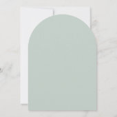 Invitation Mariage minimaliste moderne Sage Green (Dos)