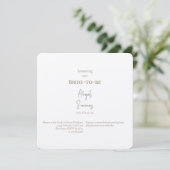 Invitation Mariage Minimaliste Moderne Simple Arrondi (Debout devant)