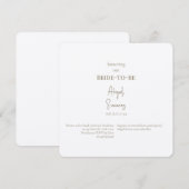 Invitation Mariage Minimaliste Moderne Simple Arrondi (Devant / Derrière)