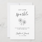Invitation Mariage minimaliste moderne Sparkler Envoi (Devant)