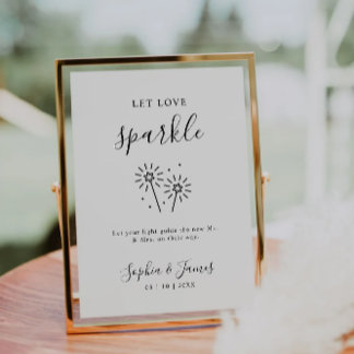 Invitation Mariage minimaliste moderne Sparkler Envoi