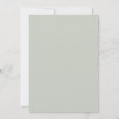 Invitation Mariage Minimaliste Moderne⎮Vert Sauge (Dos)