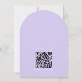 Invitation Mariage Minimaliste Monogramme Lavande Classique (Dos)