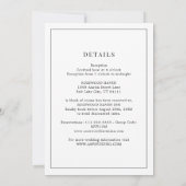 Invitation Mariage minimaliste monogramme noir et blanc tout- (Dos)