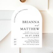 Invitation Mariage minimaliste noir & blanc moderne Arch