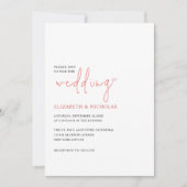 Invitation mariage minimaliste noir et blanc (Devant)