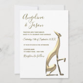Invitation Mariage minimaliste noir et blanc (Devant)