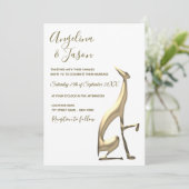 Invitation Mariage minimaliste noir et blanc (Debout devant)