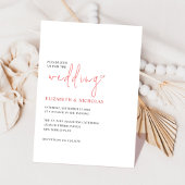 Invitation mariage minimaliste noir et blanc