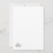 Invitation Mariage Minimaliste Noir Et Blanc (Dos)