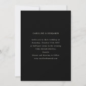 Invitation Mariage minimaliste noir solide classique (Devant)