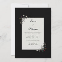 Mariage minimaliste nordique floral coin blanc