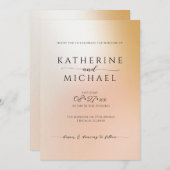 Invitation Mariage minimaliste Ombre (Devant / Derrière)