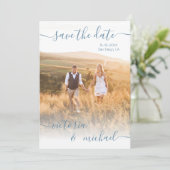 Invitation Mariage minimaliste Photo Enregistrer la date Invi (Debout devant)