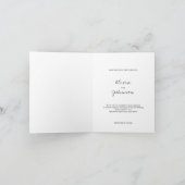 Invitation Mariage Minimaliste Photo Plié (Intérieur)