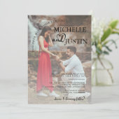 Invitation Mariage minimaliste photo simple moderne (Debout devant)