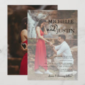 Invitation Mariage minimaliste photo simple moderne (Devant / Derrière)