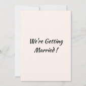 Invitation Mariage Minimaliste Rétro Moderne (Dos)