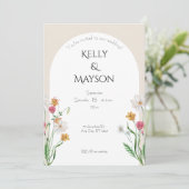 Invitation Mariage minimaliste romantique Breeze (Debout devant)