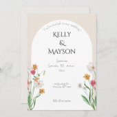 Invitation Mariage minimaliste romantique Breeze (Devant / Derrière)