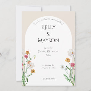 Invitation Mariage minimaliste romantique Breeze