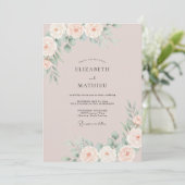 Invitation Mariage Minimaliste Romantique de Sable (Debout devant)