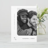 Invitation Mariage Minimaliste Rustique Budget Photo (Debout devant)