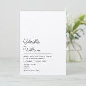 Invitation Mariage minimaliste Rustique Naturel (Debout devant)