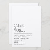 Invitation Mariage minimaliste Rustique Naturel (Devant / Derrière)