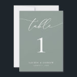 Invitation Mariage minimaliste Sage Olive Green | Événement p<br><div class="desc">(**VEUILLEZ NOTER : Pour commander, il vous suffit d'ajuster votre numéro de table (et votre nom/date) et d'ajouter chaque numéro à votre panier séparément. Sélectionnez "No Envelope" (Pas d'enveloppe), puis retirez-la une fois que vous avez terminé.) Belle, élégante, moderne et minimaliste, carte numéro de table. Entièrement personnalisable avec vos noms...</div>