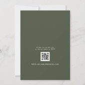Invitation Mariage minimaliste Sage vert (Dos)