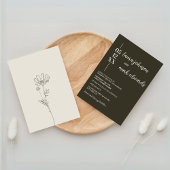 Invitation Mariage minimaliste Sage vert
