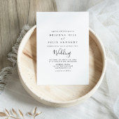 Invitation Mariage minimaliste simple