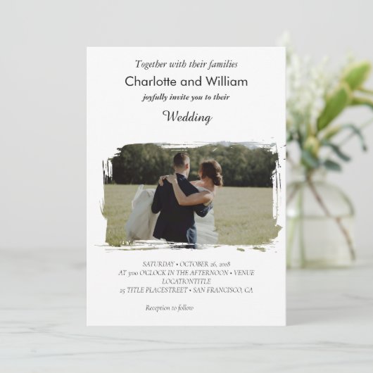 Invitation Mariage minimaliste simple (Debout devant)