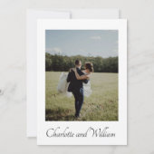 Invitation Mariage minimaliste simple (Dos)