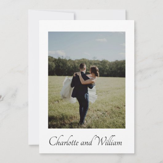 Invitation Mariage minimaliste simple (Dos)