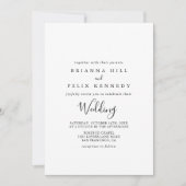 Invitation Mariage minimaliste simple (Devant)