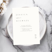 Invitation Mariage minimaliste simple et élégant