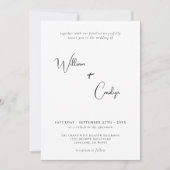 Invitation Mariage minimaliste simple et élégant (Devant)
