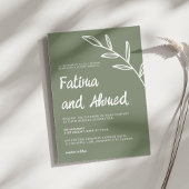 Invitation Mariage minimaliste simple et moderne