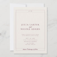 Mariage minimaliste simple ivoire brun classique